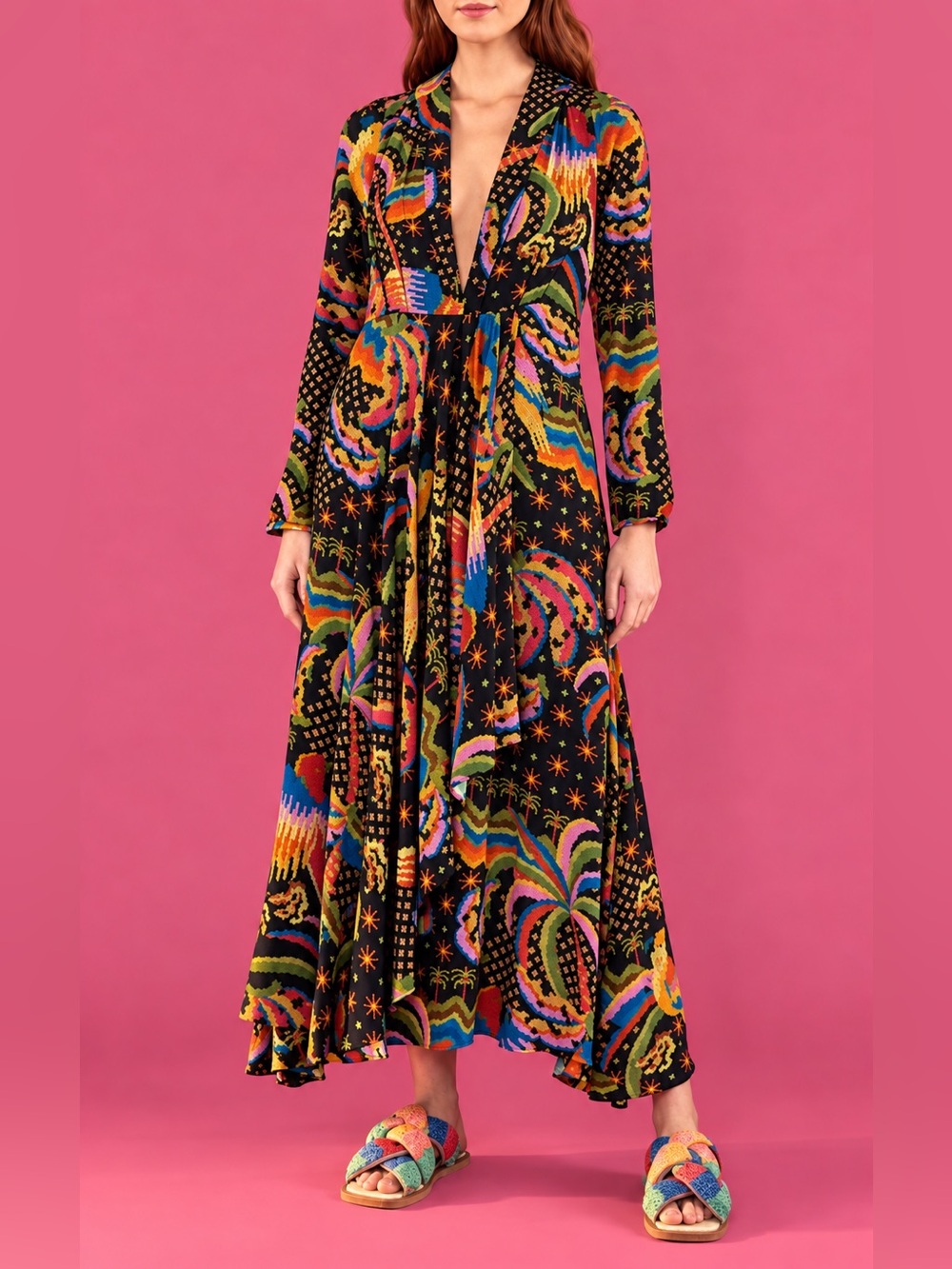 Farm Rio Macaw Island maxi dress, medium
